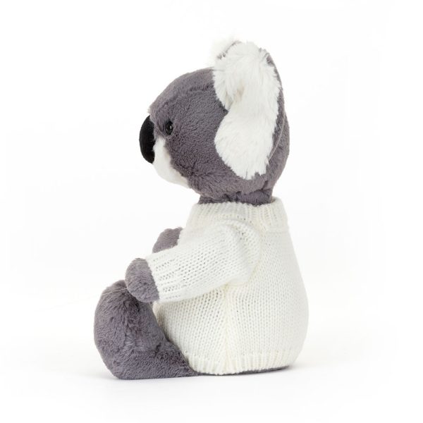 Bashful Koala with Personalised Cream Jumper