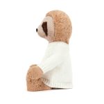 Bashful Sloth with Personalised Cream Jumper
