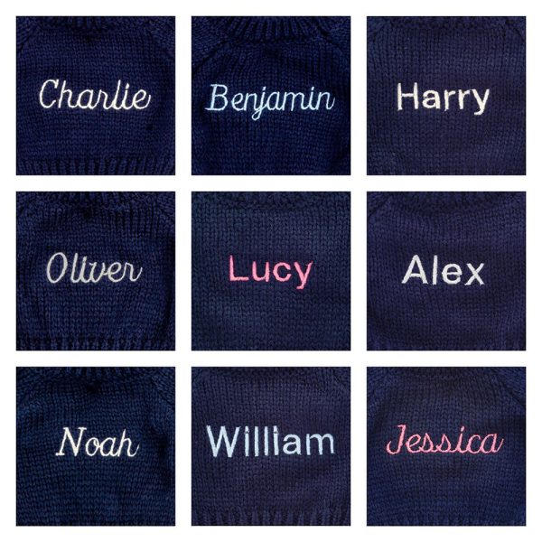 Bashful Sunshine Bunny with Personalised Navy Jumper