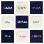 Bashful Moss Bunny with Personalised Navy Jumper